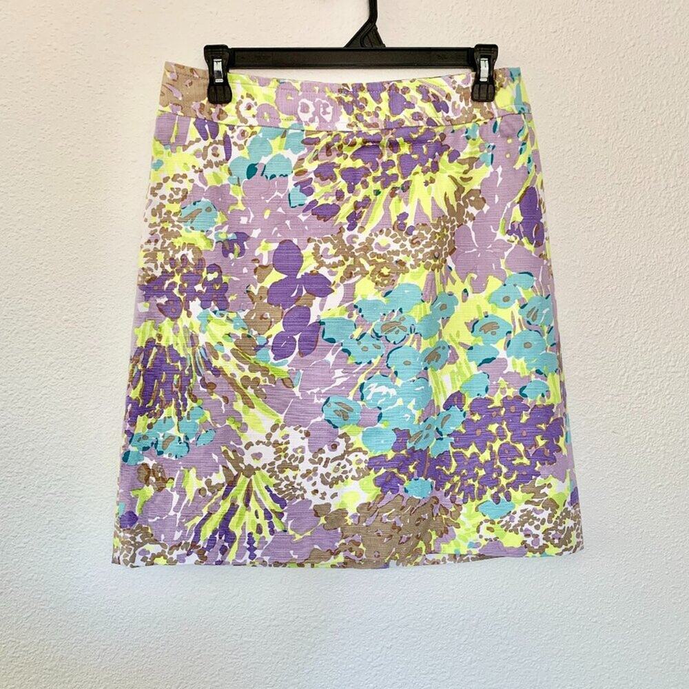 Talbots Floral Cotton Skirt